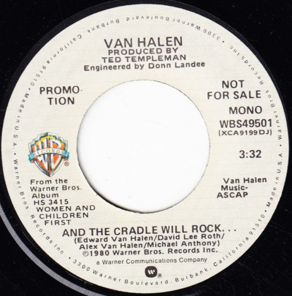 Van Halen Groovy 45 Coaster - And The Cradle Will Rock...