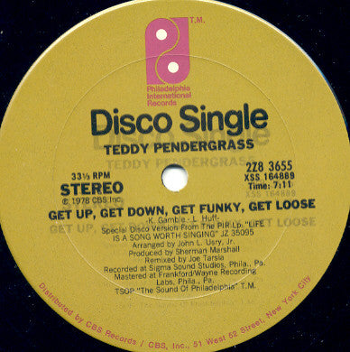 Teddy Pendergrass Groovy Coaster - Only You / Get Up, Get Down, Get Funky, Get Loose