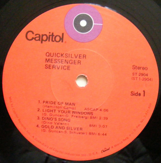 Quicksilver Messenger Service Groovy Coaster - Quicksilver Messenger Service (Side 1)