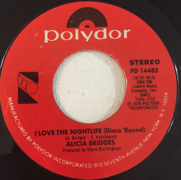 Alicia Bridges Groovy 45 Coaster - I Love The Nightlife (Disco 'Round)