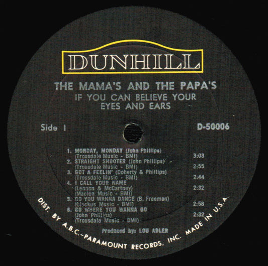 The Mamas & The Papas Groovy Coaster - If You Can Believe Your Eyes And Ears (Side 1)