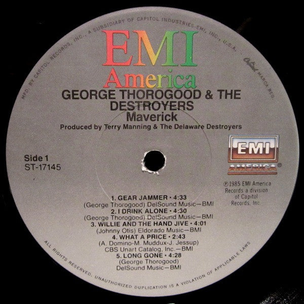 George Thorogood & The Destroyers Groovy Coaster - Maverick (Side 1)