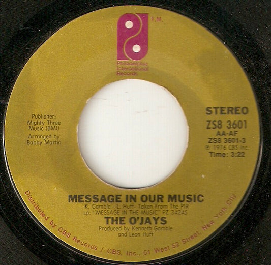 The O'Jays Groovy Coaster - Message In Our Music