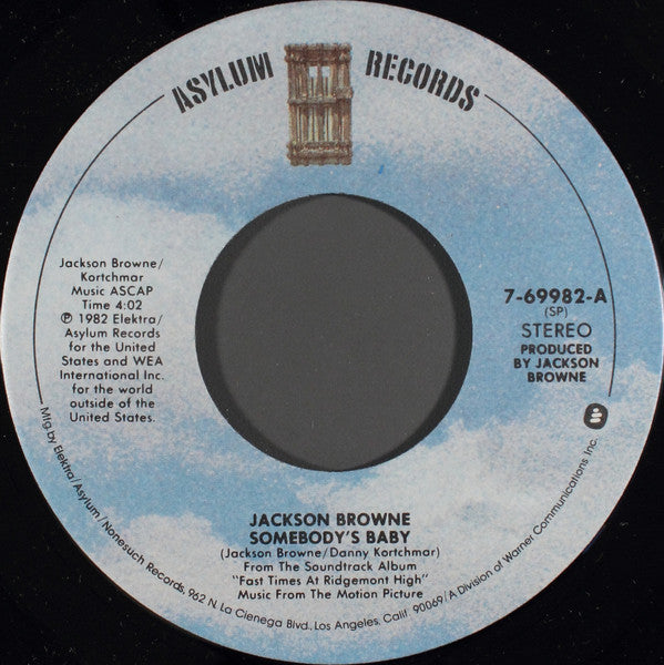 Jackson Browne Groovy 45 Coaster - Somebody's Baby