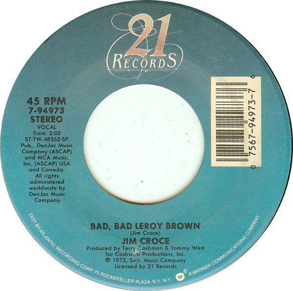 Jim Croce Groovy Coaster - Bad, Bad Leroy Brown