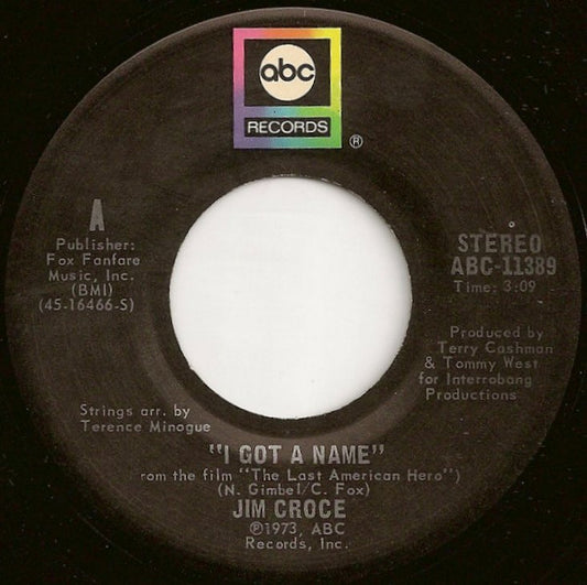 Jim Croce Groovy 45 Coaster - I Got A Name