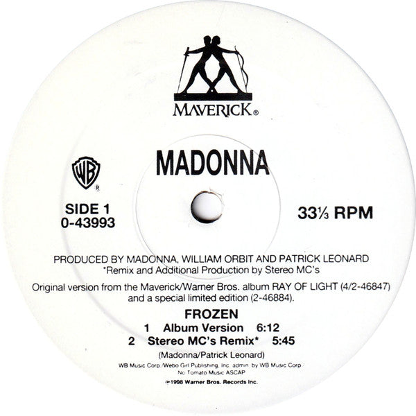 Madonna Groovy 12" Coaster - Frozen