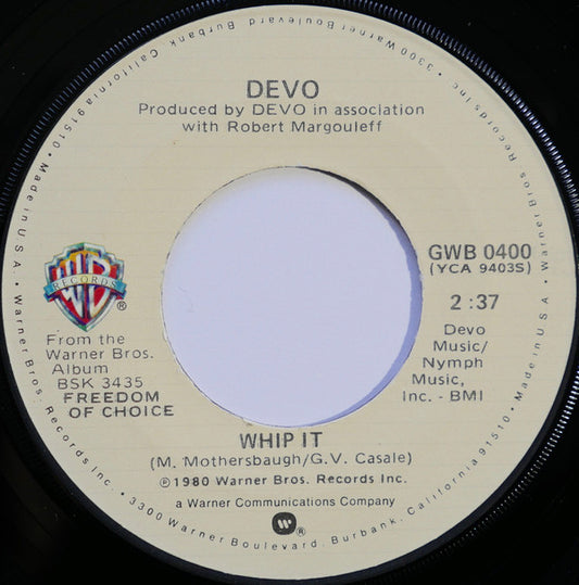 Devo Groovy Coaster - Whip It / Girl U Want