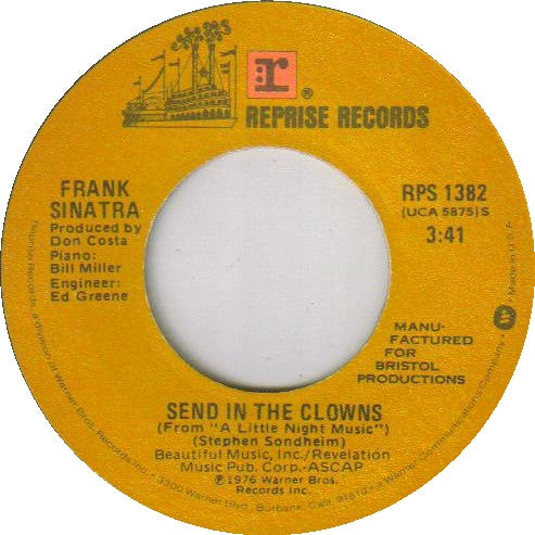 Frank Sinatra Groovy 45 Coaster - Send In The Clowns