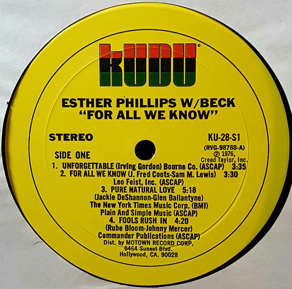 Esther Phillips Groovy Coaster - For All We Know