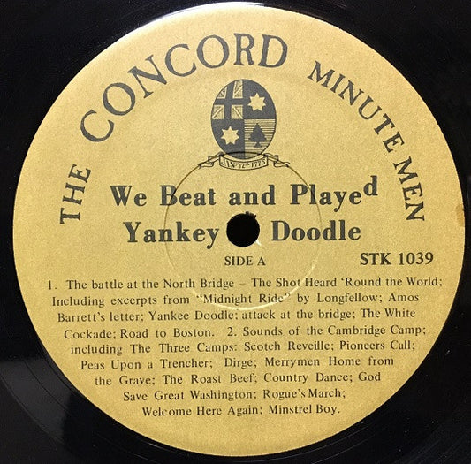 The Concord Minute Men Groovy lp Coaster - We Beat And Played Yankey Doodle