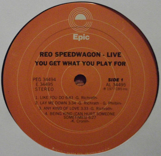 REO Speedwagon Groovy Coaster - You Get What You Play For