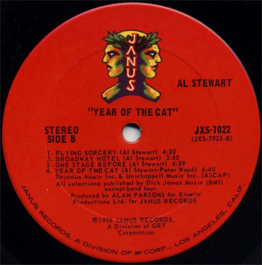 Al Stewart Groovy Coaster - Year Of The Cat (Side 2)