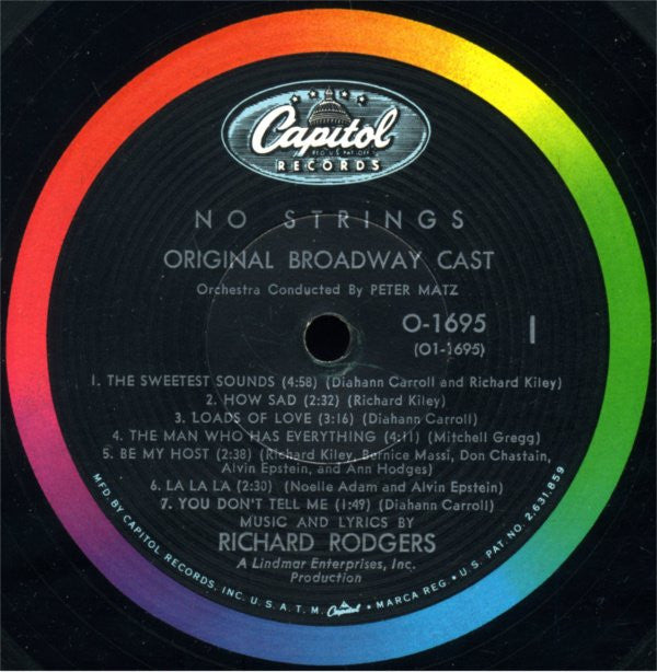 Various Groovy lp Coaster - No Strings - Original Broadway Cast