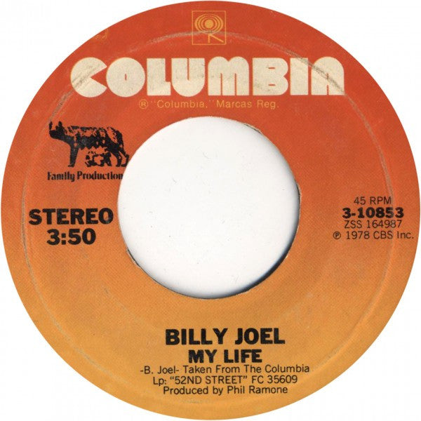 Billy Joel Groovy 45 Coaster - My Life
