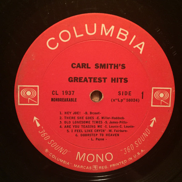 Carl Smith Groovy Coaster - Carl Smith's Greatest Hits