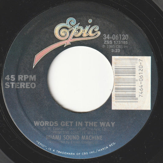 Miami Sound Machine Groovy 45 Coaster - Words Get In The Way