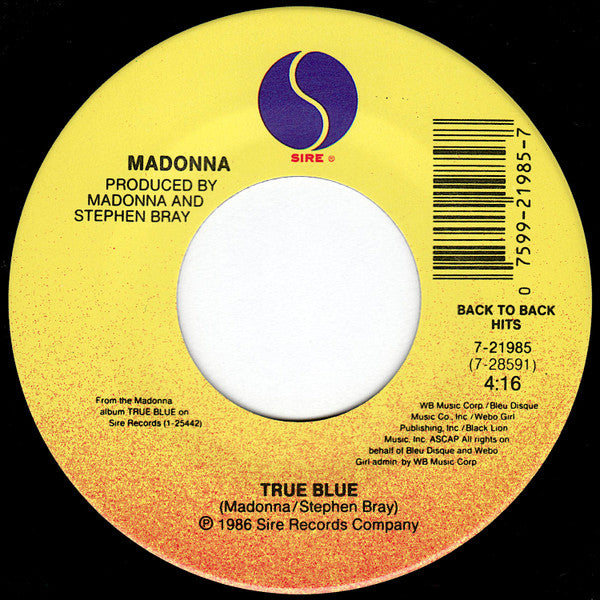 Madonna Groovy 45 Coaster - True Blue