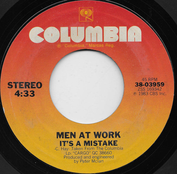 Men At Work Groovy 45 Coaster - It's A Mistake