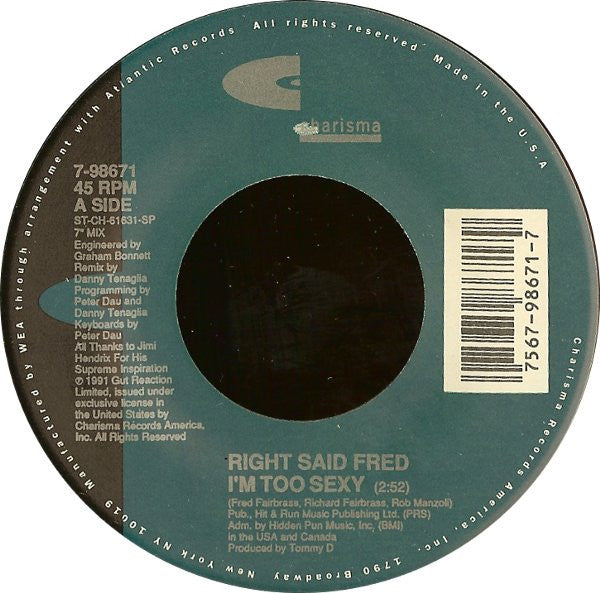 Right Said Fred Groovy Coaster - I'm Too Sexy