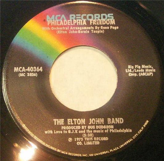 Elton John Band Groovy 45 Coaster - Philadelphia Freedom