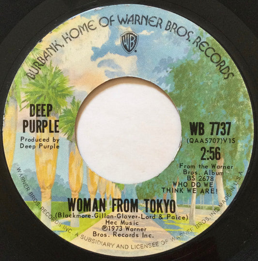 Deep Purple Groovy 45 Coaster - Woman From Tokyo