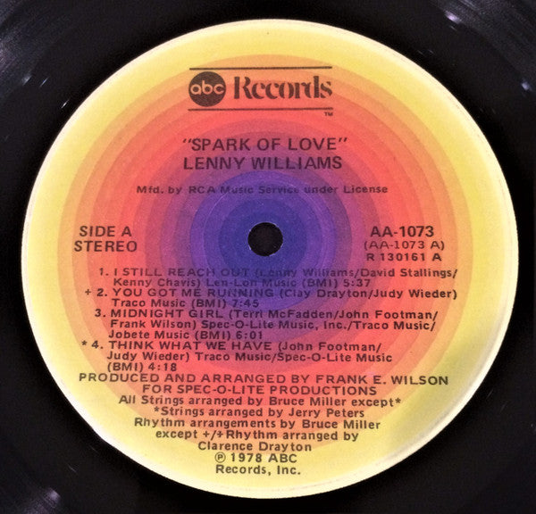 Lenny Williams Groovy lp Coaster - Spark Of Love