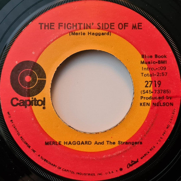 Merle Haggard Groovy 45 Coaster - The Fightin' Side Of Me